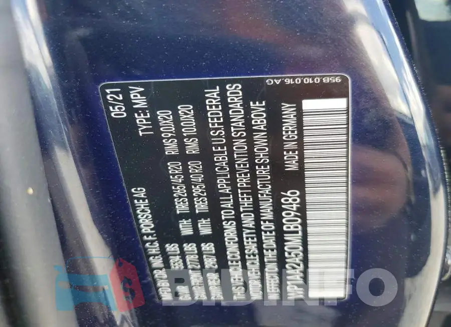 WP1AA2A50MLB09486 Photo# 13