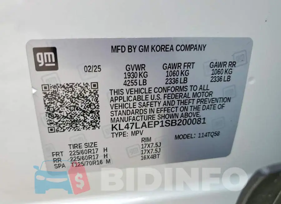 KL47LAEP1SB200081 Photo# 12