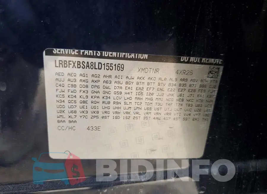 LRBFXBSA8LD155169 Photo# 13