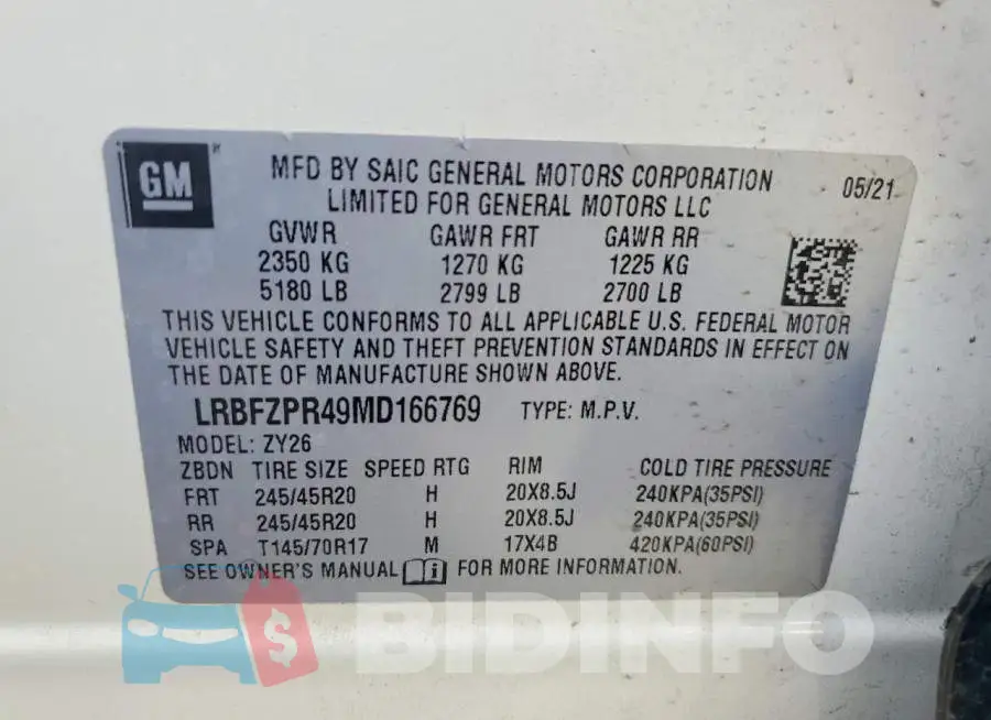 LRBFZPR49MD166769 Photo# 13