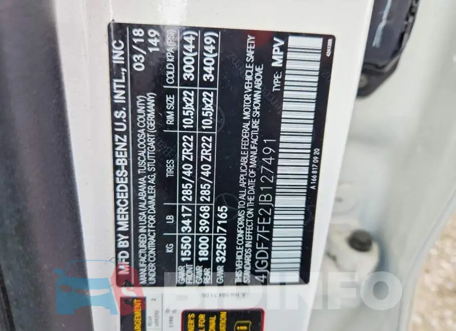 4JGDF7FE2JB127491 Photo# 13
