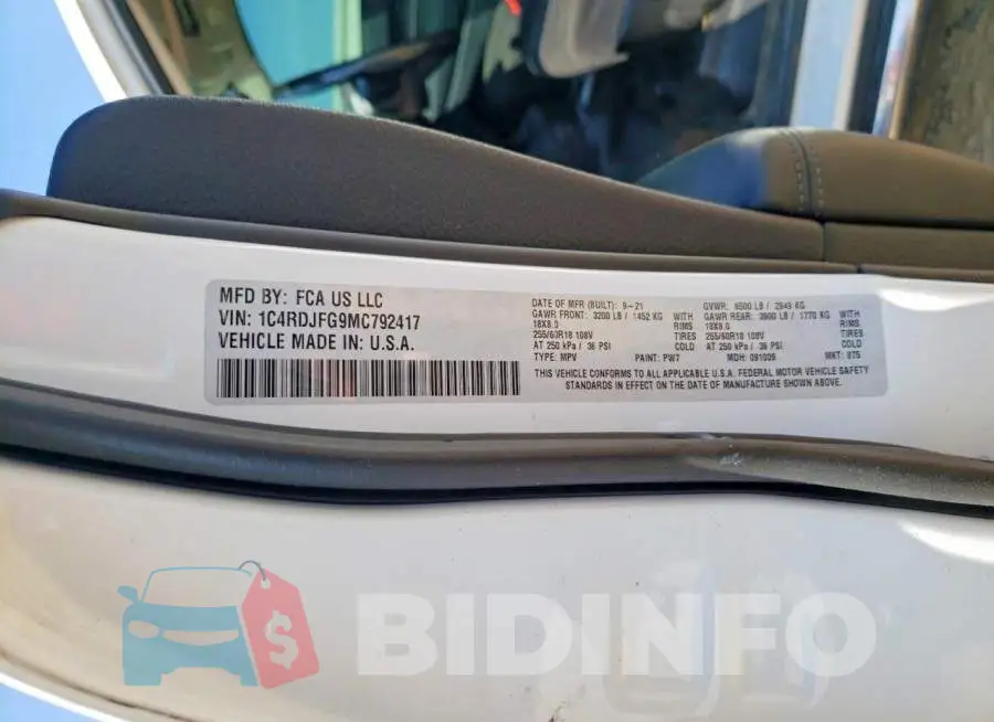1C4RDJFG9MC792417 Photo# 13