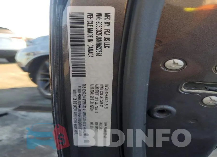 2C3CDZFJ8MH627878 Photo# 13