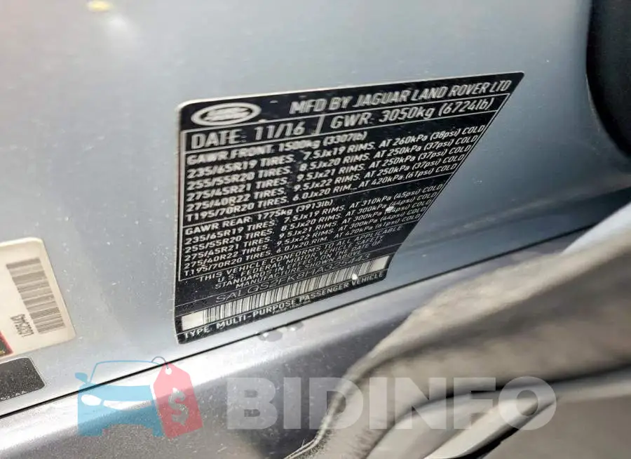 SALGS2FK8HA325443 Photo# 13