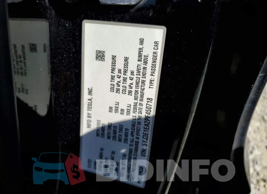 5YJ3E1EA2PF450718 Photo# 12