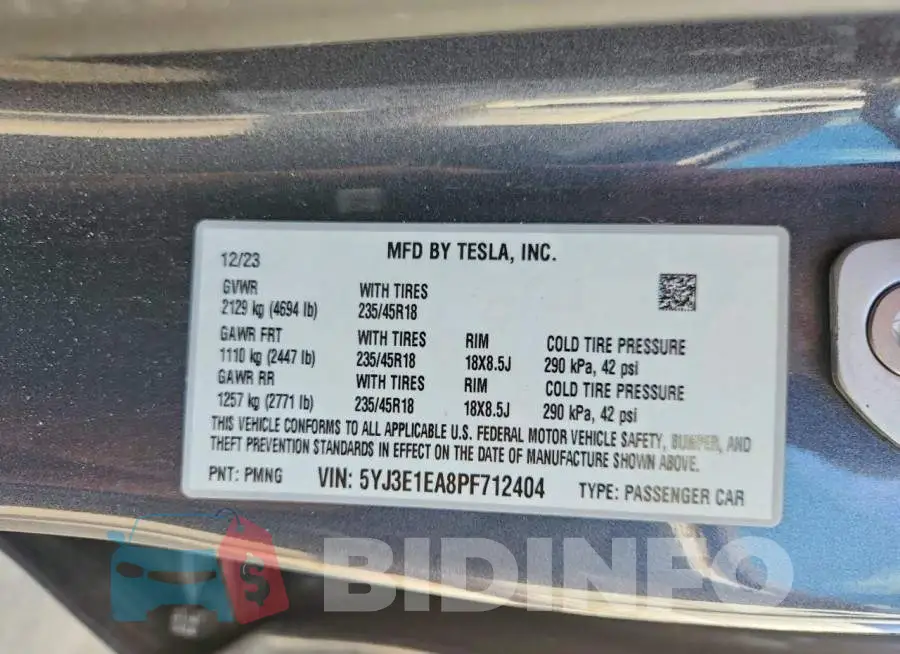 5YJ3E1EA8PF712404 Photo# 13