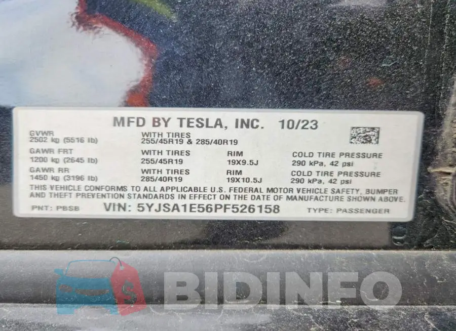 5YJSA1E56PF526158 Photo# 13