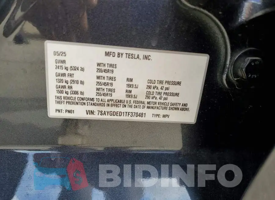 7SAYGDED1TF370481 Photo# 13