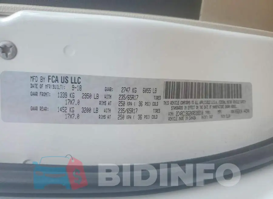 2C4RC1BG2KR539310 Photo# 14