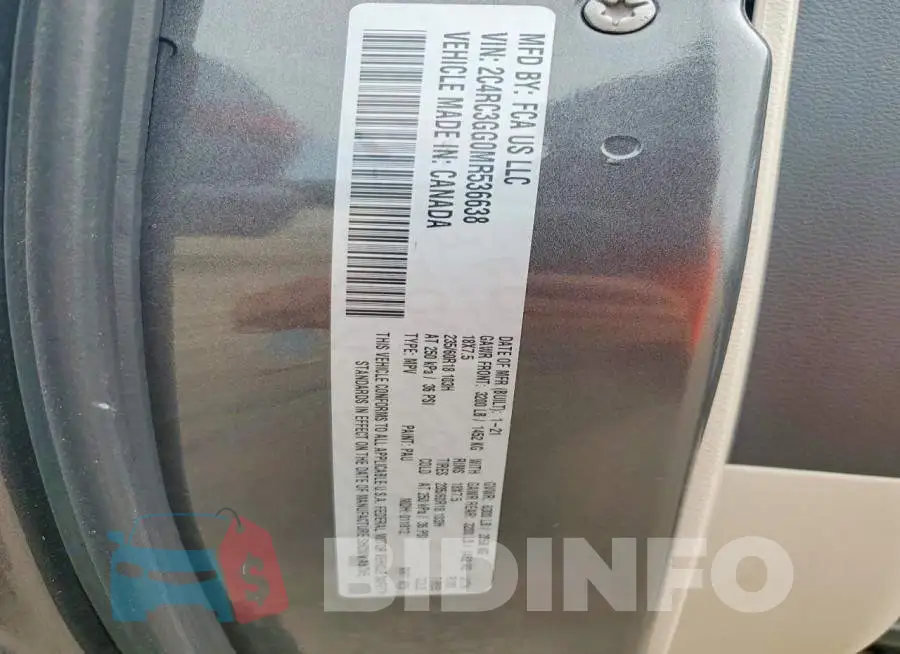 2C4RC3GG0MR536638 Photo# 13
