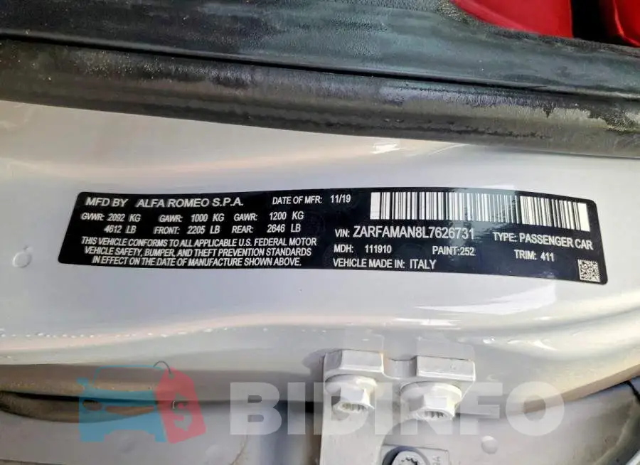 ZARFAMAN8L7626731 Photo# 12