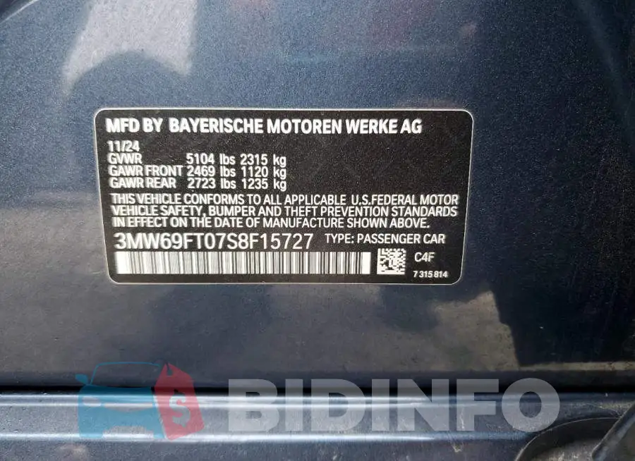3MW69FT07S8F15727 Photo# 13