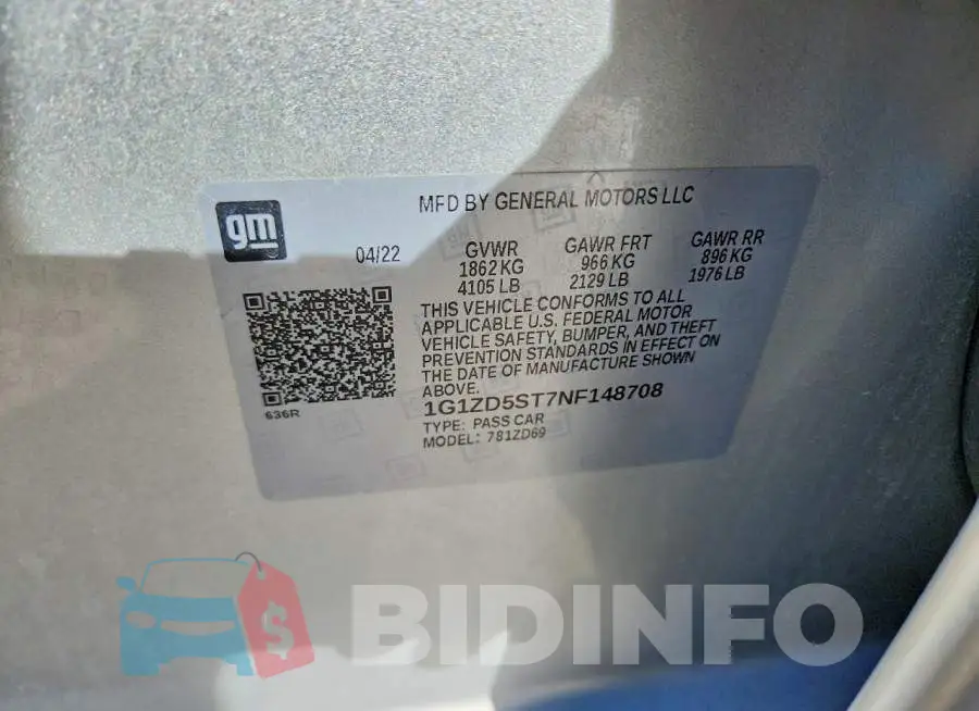 1G1ZD5ST7NF148708 Photo# 12