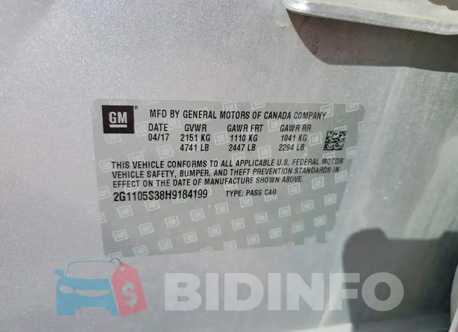 2G1105S38H9184199 Photo# 12