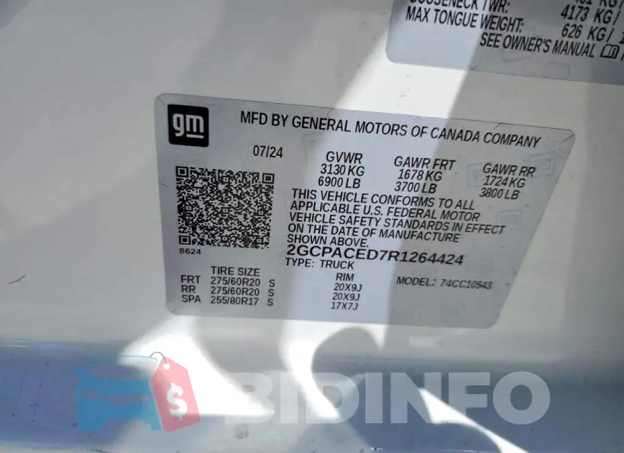 2GCPACED7R1264424 Photo# 12