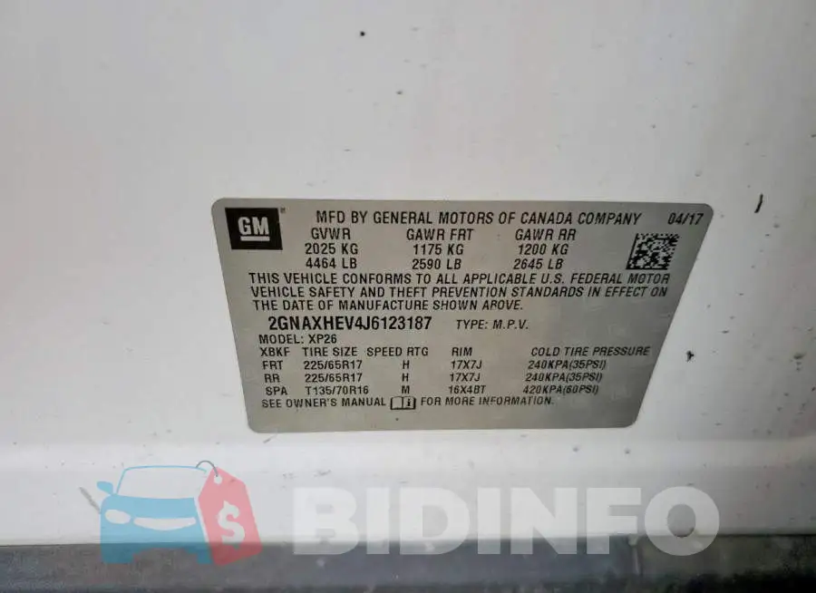 2GNAXHEV4J6123187 Photo# 12