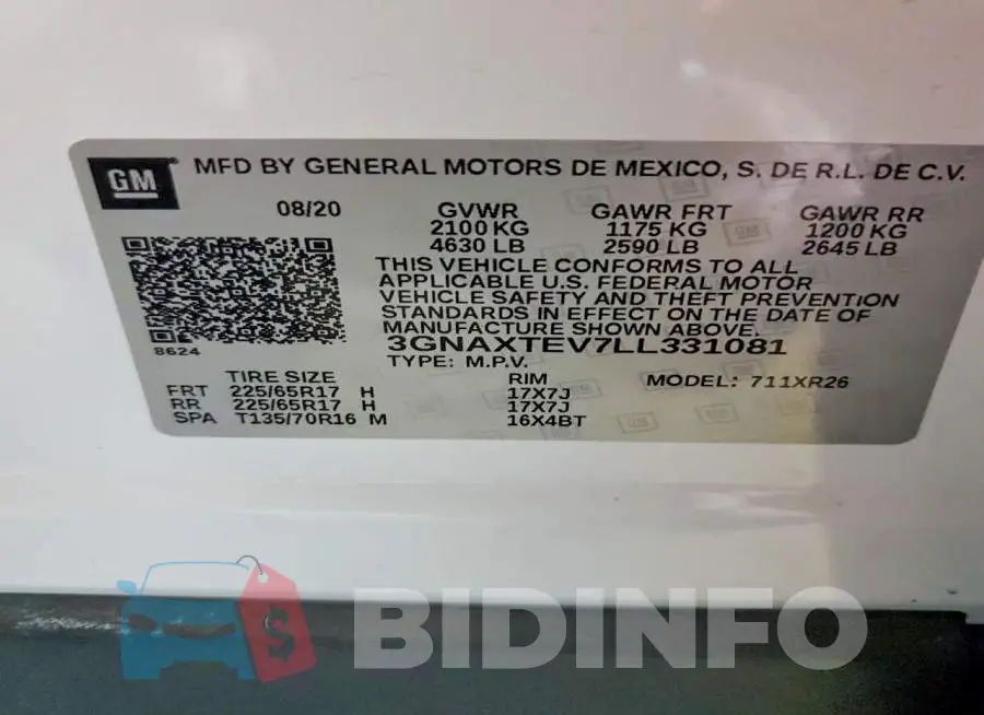 3GNAXTEV7LL331081 Photo# 13