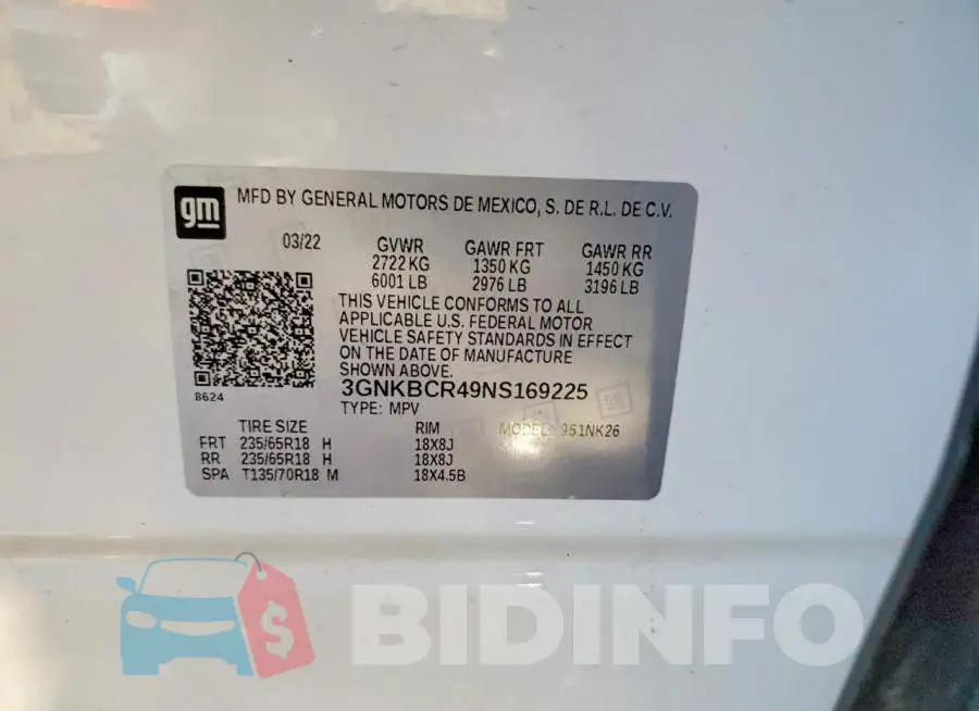 3GNKBCR49NS169225 Photo# 13
