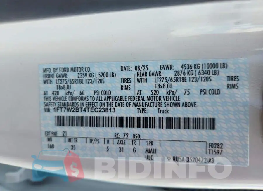 1FT7W2BT4TEC23813 Photo# 13