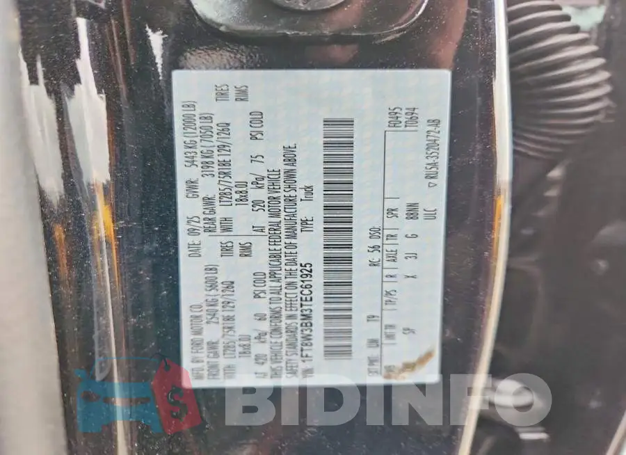 1FT8W3BM3TEC61925 Photo# 12