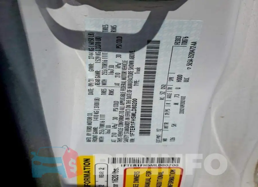 1FTER1FH5MLD80200 Photo# 13