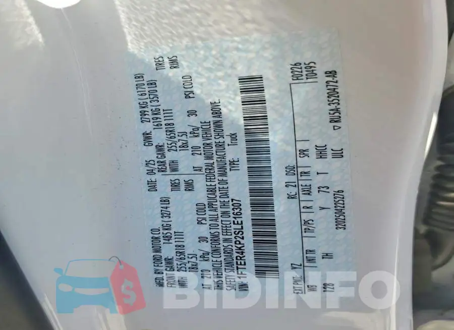 1FTER4KP2SLE16307 Photo# 12