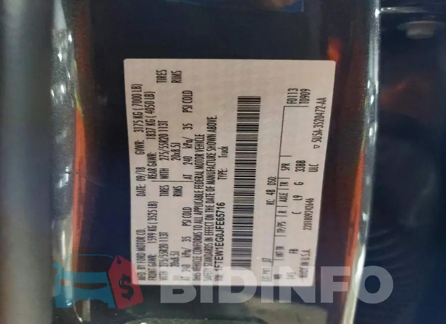 1FTEW1EG0JFE65716 Photo# 13