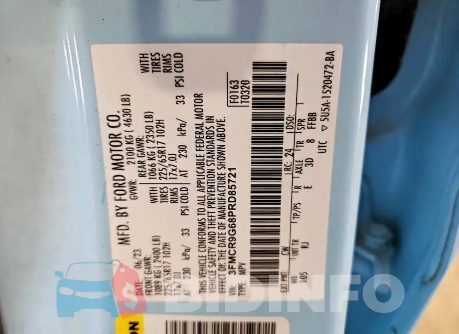 3FMCR9G68PRD85721 Photo# 13
