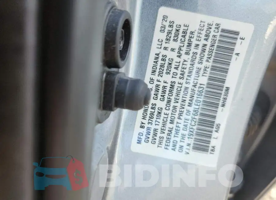 19XFC2F68LE016631 Photo# 12