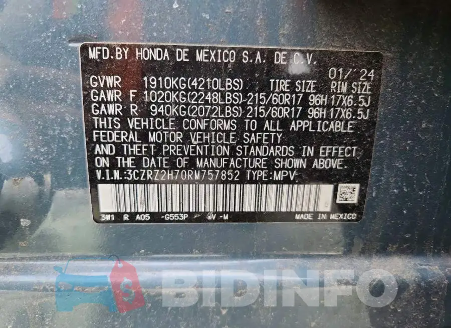3CZRZ2H70RM757852 Photo# 13
