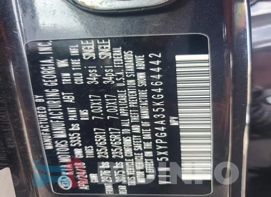 5XYPG4A35KG464442 Photo# 14