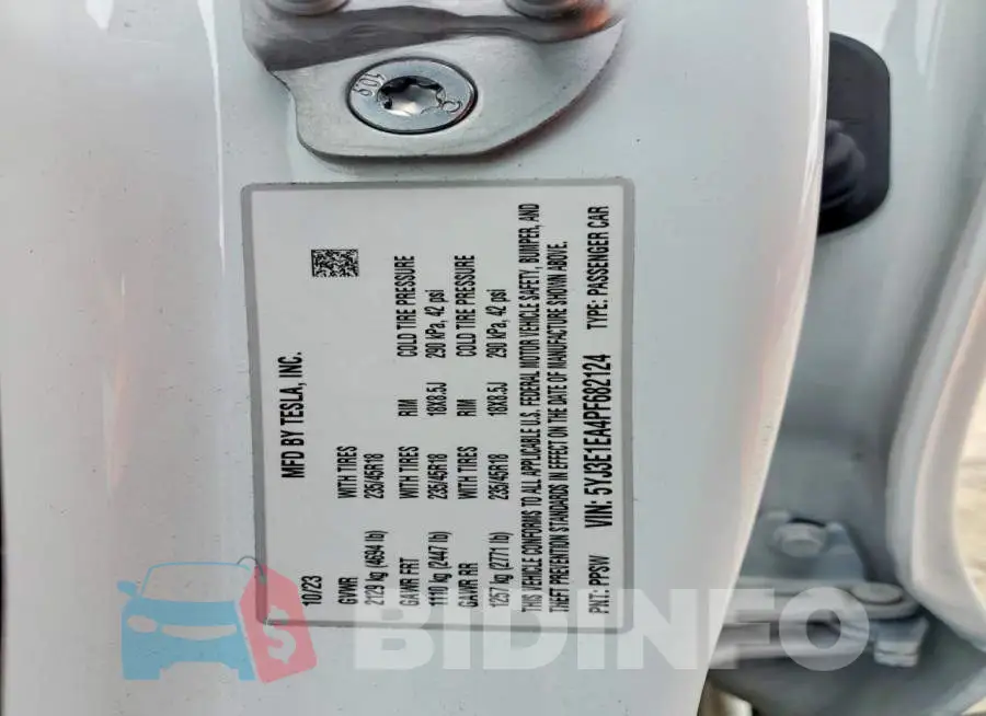 5YJ3E1EA4PF682124 Photo# 13