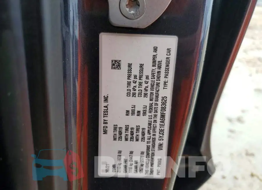 5YJ3E1EA6MF083625 Photo# 12