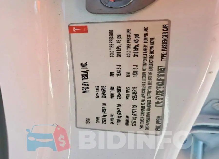 5YJ3E1EAXJF161657 Photo# 12