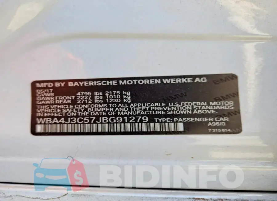 WBA4J3C57JBG91279 Photo# 12