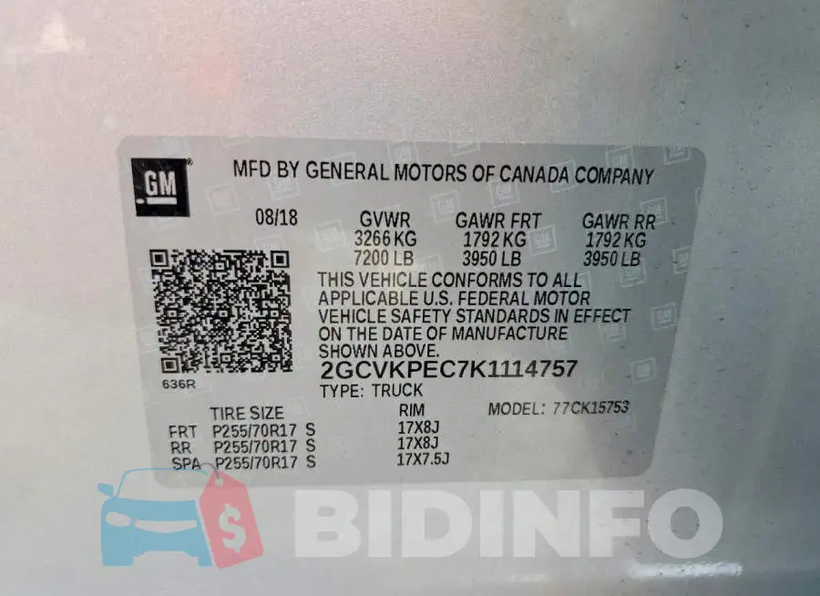 2GCVKPEC7K1114757 Photo# 12