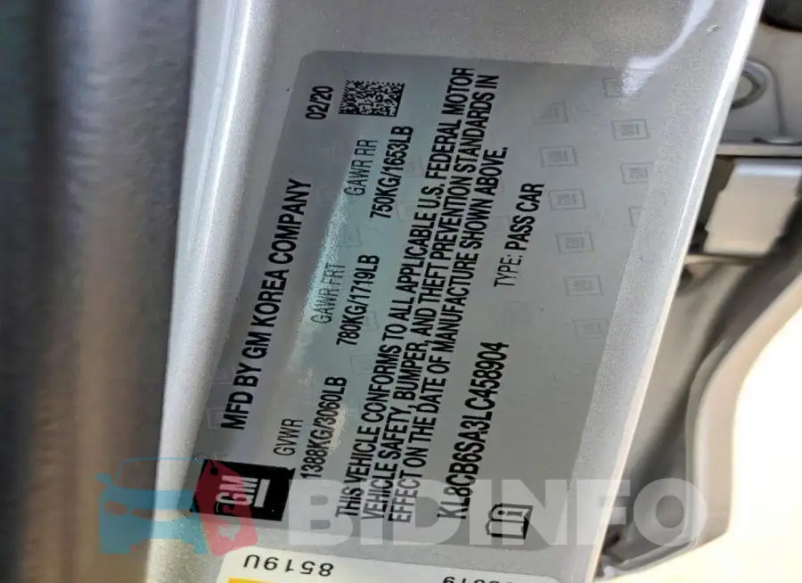 KL8CB6SA3LC458904 Photo# 12