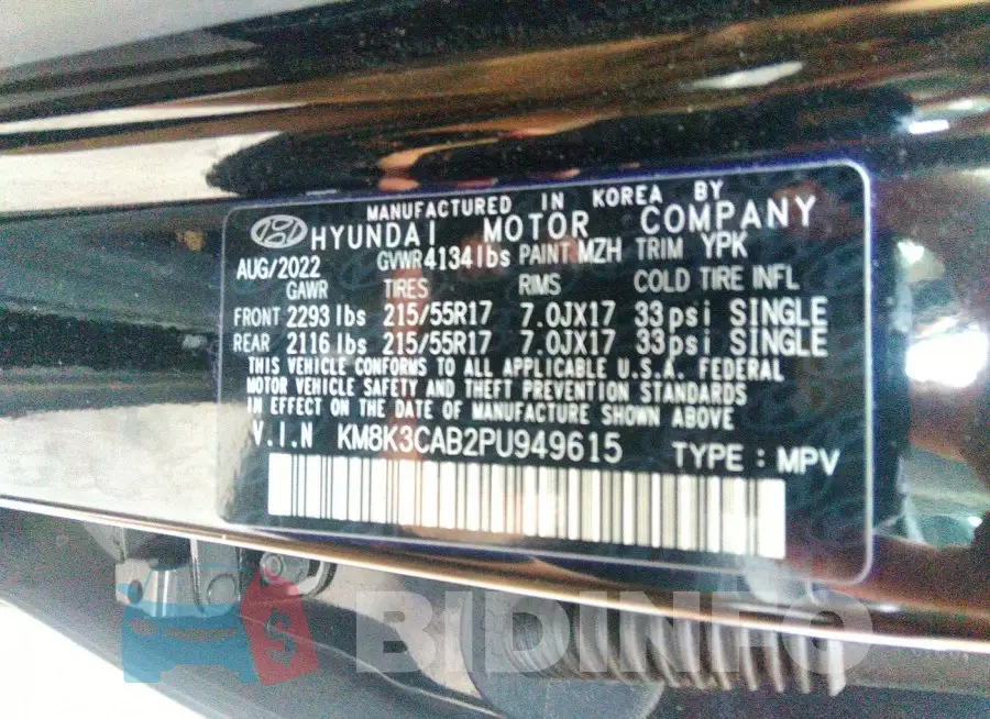 KM8K3CAB2PU949615 Photo# 9