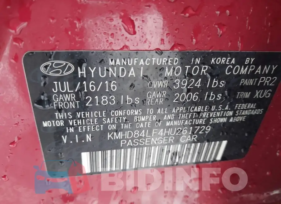 KMHD84LF4HU261729 Photo# 9
