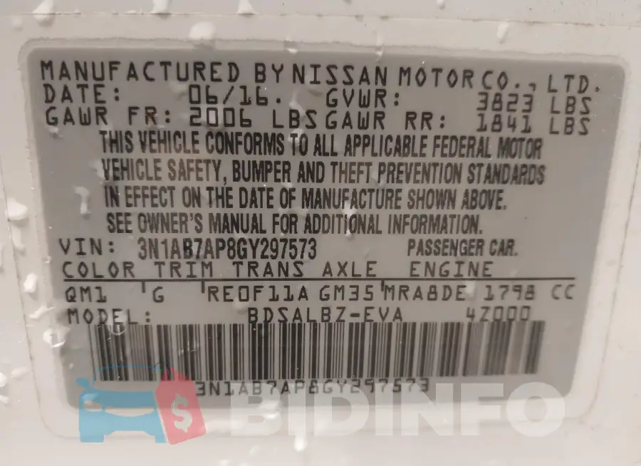 3N1AB7AP8GY297573 Photo# 9