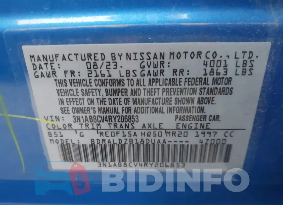 3N1AB8CV4RY206853 Photo# 9