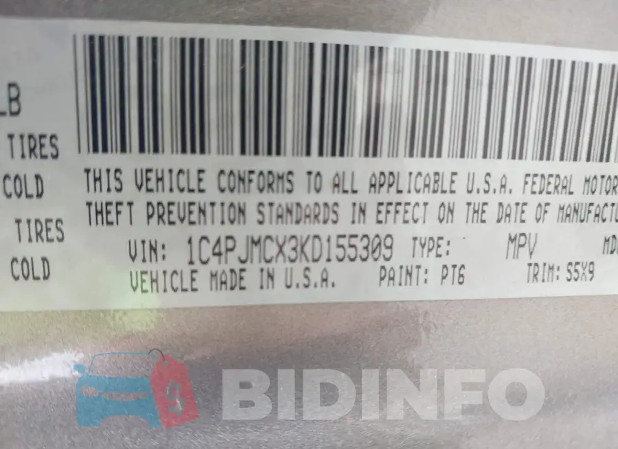 1C4PJMCX3KD155309 Photo# 9