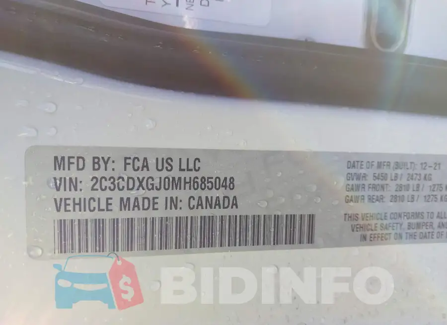 2C3CDXGJ0MH685048 Photo# 9