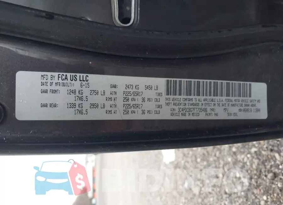 3C4PDCBG7FT735486 Photo# 9