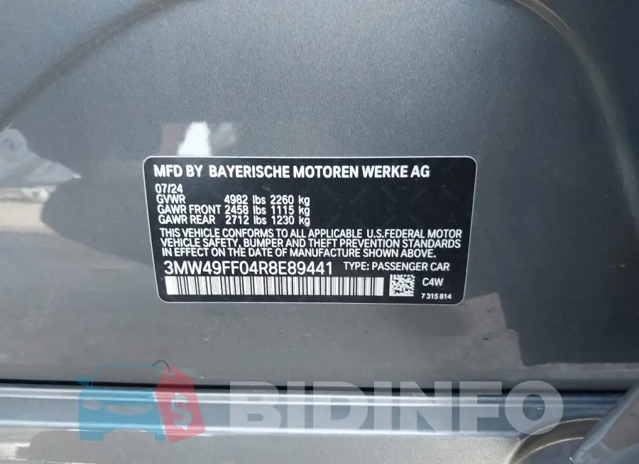 3MW49FF04R8E89441 Photo# 9