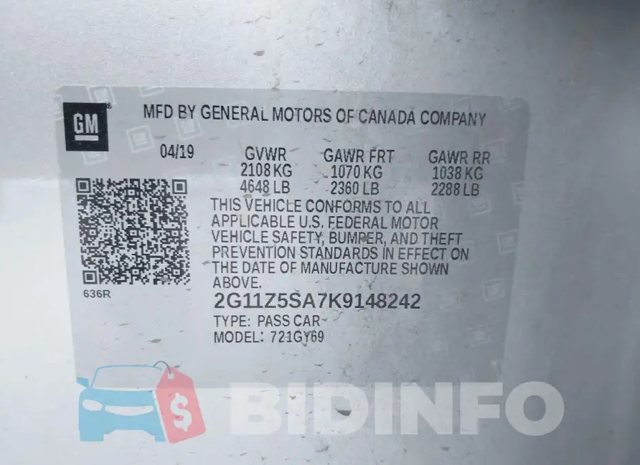 2G11Z5SA7K9148242 Photo# 9