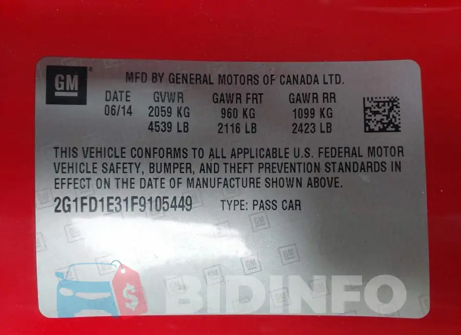 2G1FD1E31F9105449 Photo# 9