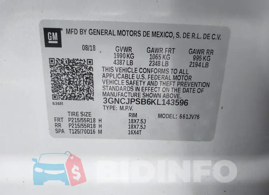 3GNCJPSB6KL143596 Photo# 9