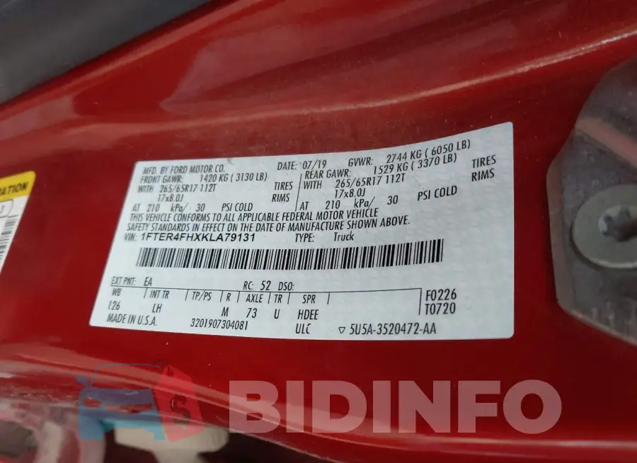 1FTER4FHXKLA79131 Photo# 9
