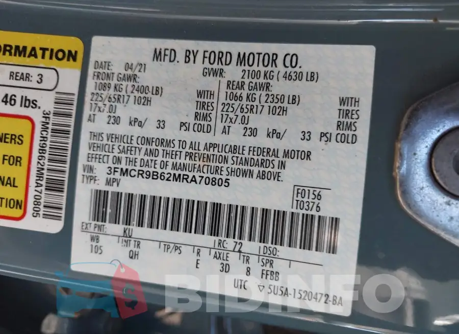 3FMCR9B62MRA70805 Photo# 9